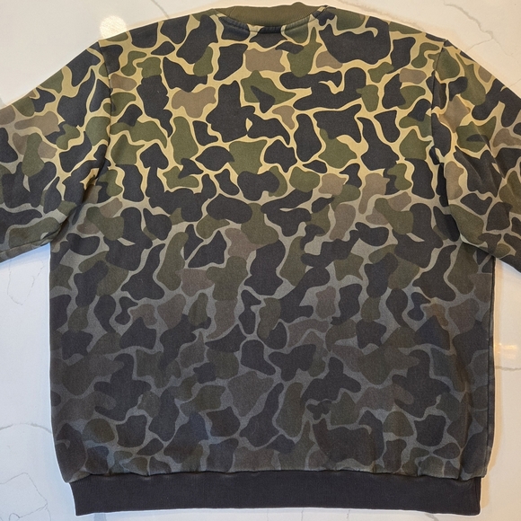 Adidas Ombre Camouflage Crewneck Pullover Sweatshirt Green Mens XXL - Picture 6 of 9